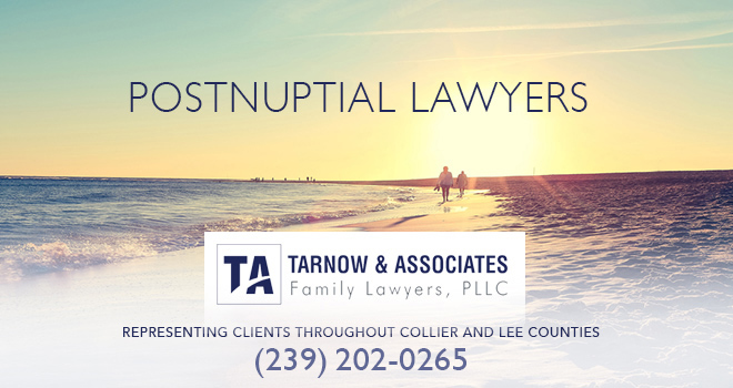 Postnuptial Lawyers in and near Naples Florida